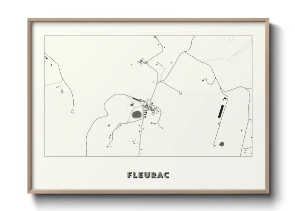 Une affiche de carte sur Fleurac
