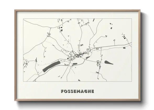 Une affiche de carte sur Fossemagne