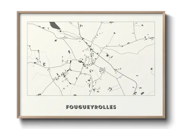 Une affiche de carte sur Fougueyrolles