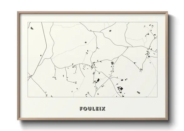 Une affiche de carte sur Fouleix