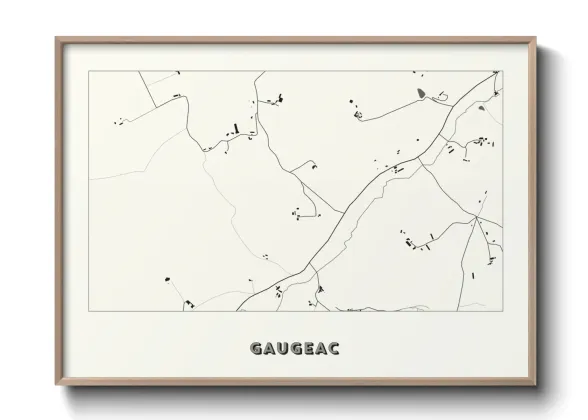 Une affiche de carte sur Gaugeac