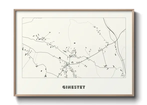 Une affiche de carte sur Ginestet