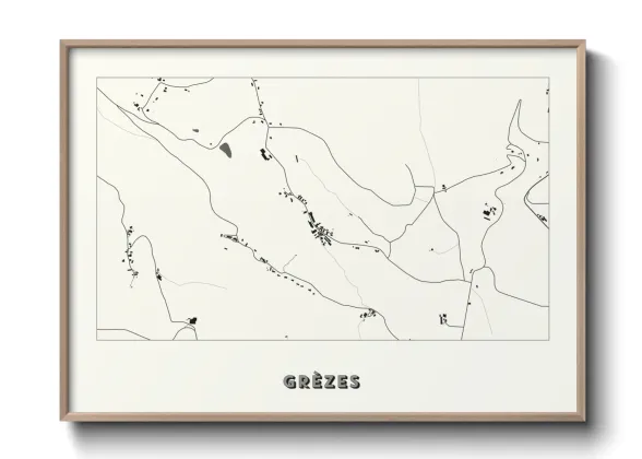 Une affiche de carte sur Grèzes