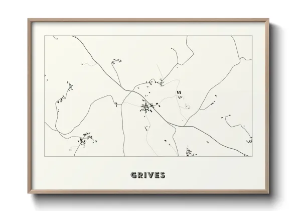 Une affiche de carte sur Grives