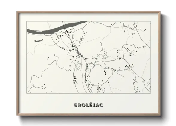 Une affiche de carte sur Groléjac