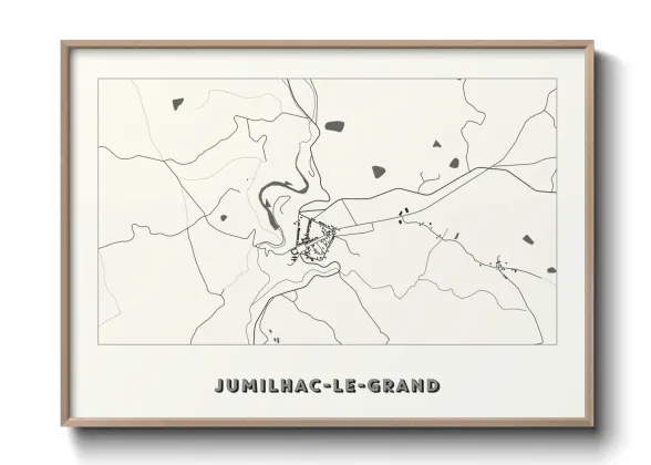 Une affiche de carte sur Jumilhac-le-Grand
