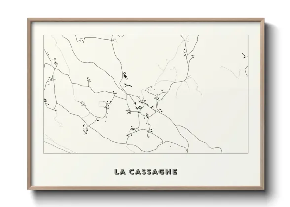 Une affiche de carte sur La Cassagne