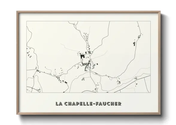 Une affiche de carte sur La Chapelle-Faucher