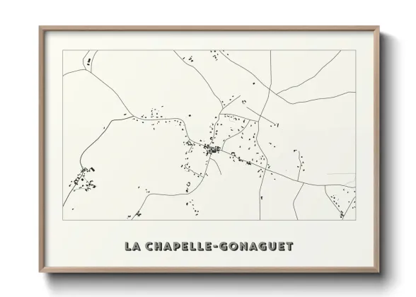 Une affiche de carte sur La Chapelle-Gonaguet