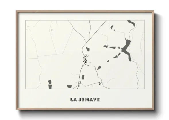 Une affiche de carte sur La Jemaye