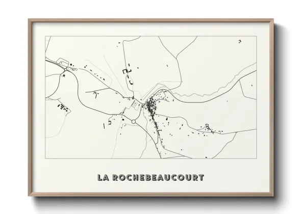 Une affiche de carte sur La Rochebeaucourt