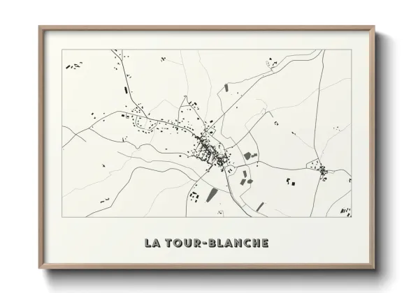 Une affiche de carte sur La Tour-Blanche