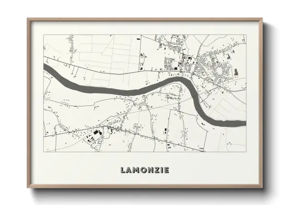 Une affiche de carte sur Lamonzie