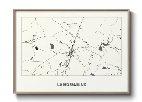 Une affiche de carte sur Lanouaille