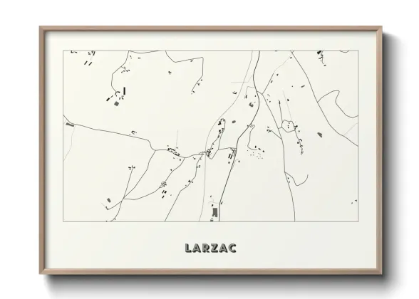 Une affiche de carte sur Larzac