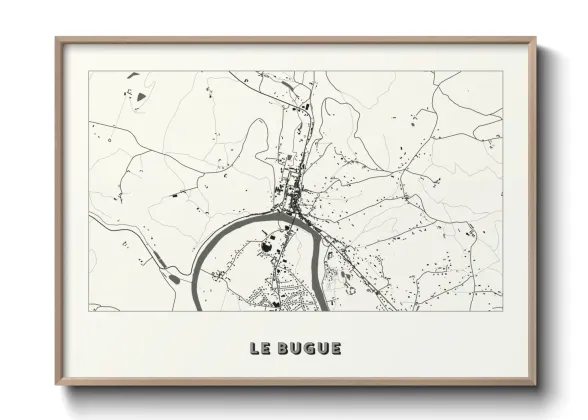Une affiche de carte sur Le Bugue