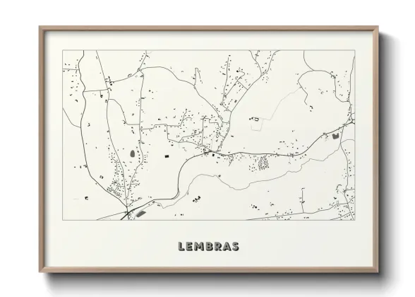 Une affiche de carte sur Lembras