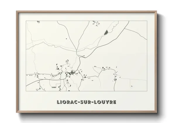 Une affiche de carte sur Liorac-sur-Louyre
