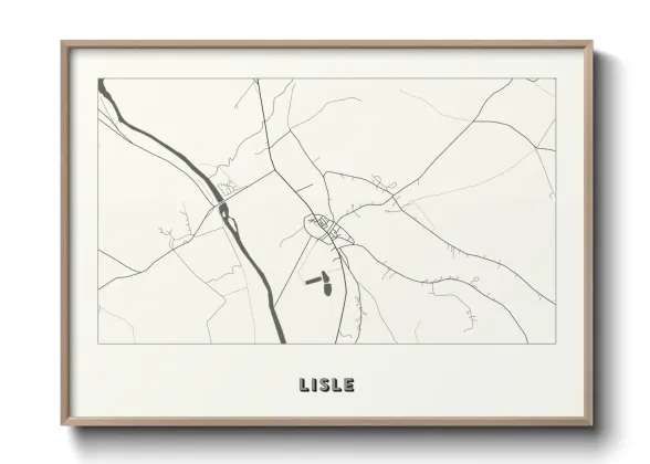 Une affiche de carte sur Lisle