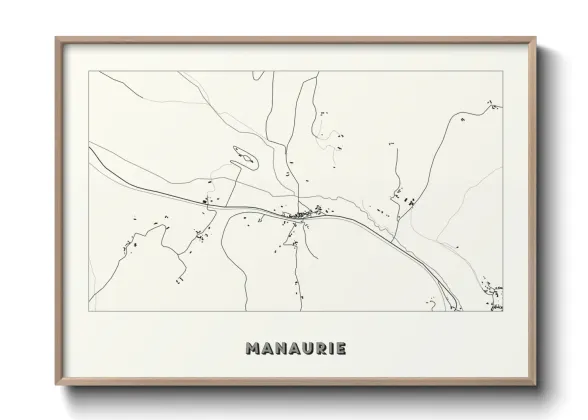 Une affiche de carte sur Manaurie