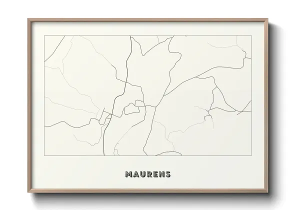 Une affiche de carte sur Maurens