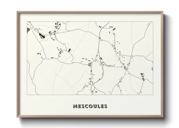 Une affiche de carte sur Mescoules
