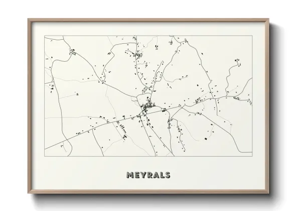 Une affiche de carte sur Meyrals