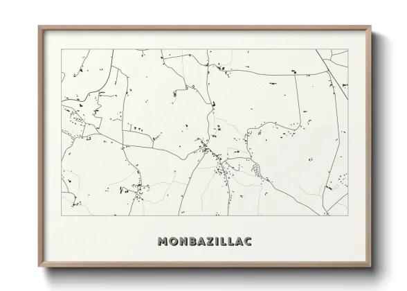Une affiche de carte sur Monbazillac