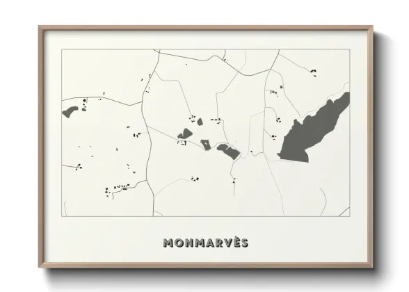 Une affiche de carte sur Monmarvès