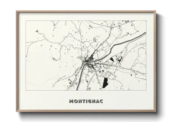 Une affiche de carte sur Montignac