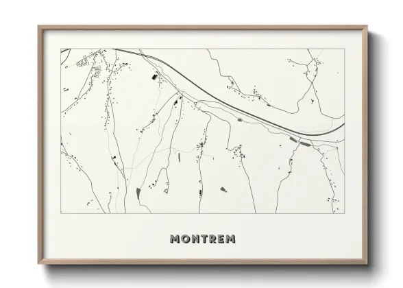 Une affiche de carte sur Montrem