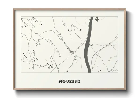 Une affiche de carte sur Mouzens