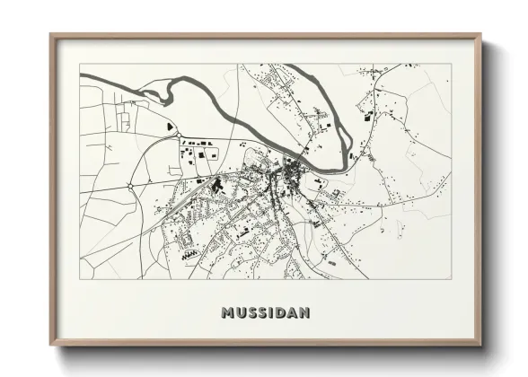 Une affiche de carte sur Mussidan