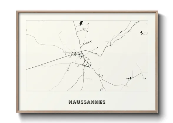 Une affiche de carte sur Naussannes