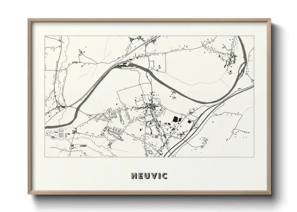 Une affiche de carte sur Neuvic