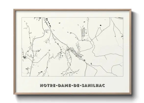 Une affiche de carte sur Notre-Dame-de-Sanilhac