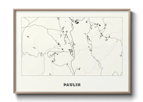 Une affiche de carte sur Paulin