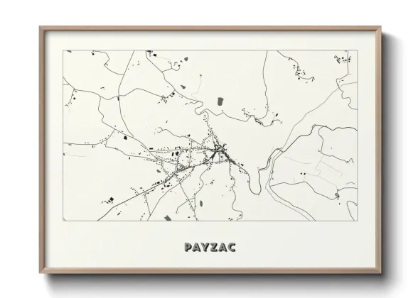 Une affiche de carte sur Payzac