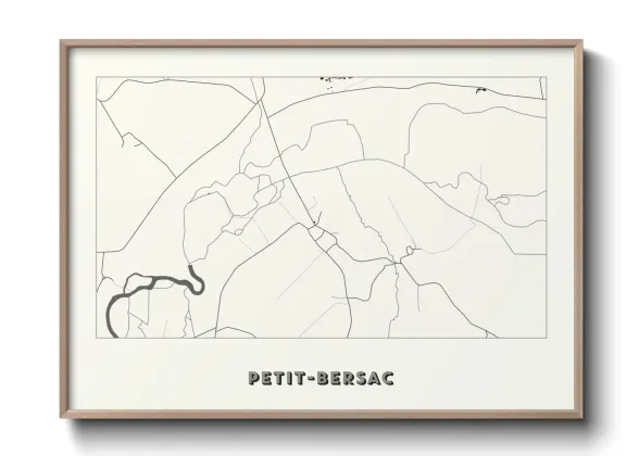 Une affiche de carte sur Petit-Bersac