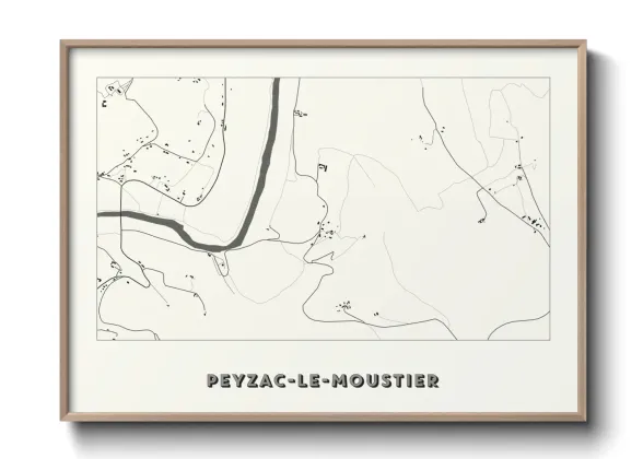 Une affiche de carte sur Peyzac-le-Moustier