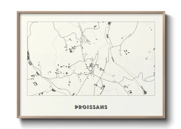 Une affiche de carte sur Proissans
