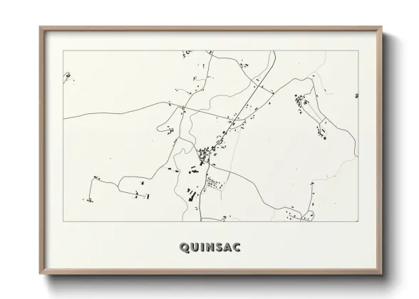 Une affiche de carte sur Quinsac