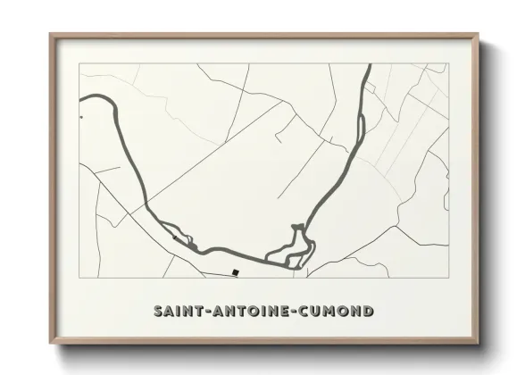 Une affiche de carte sur Saint-Antoine-Cumond