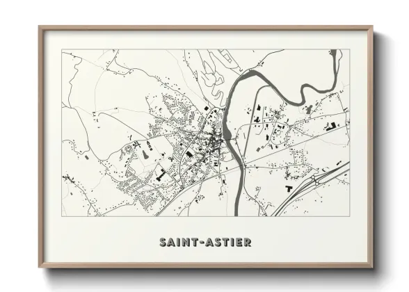 Une affiche de carte sur Saint-Astier