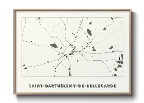 Une affiche de carte sur Saint-Barthélemy-de-Bellegarde
