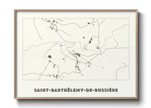 Une affiche de carte sur Saint-Barthélemy-de-Bussière