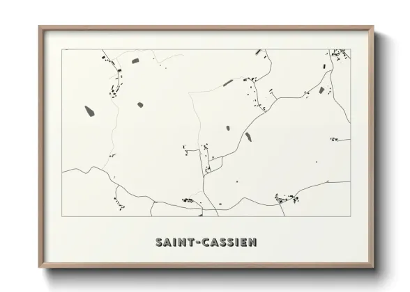 Une affiche de carte sur Saint-Cassien