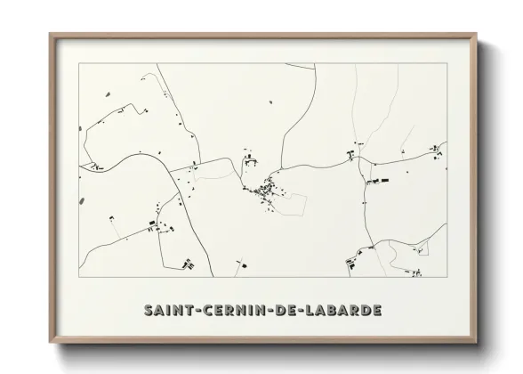 Une affiche de carte sur Saint-Cernin-de-Labarde