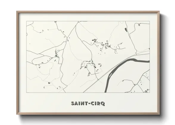 Une affiche de carte sur Saint-Cirq