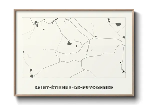 Une affiche de carte sur Saint-Étienne-de-Puycorbier